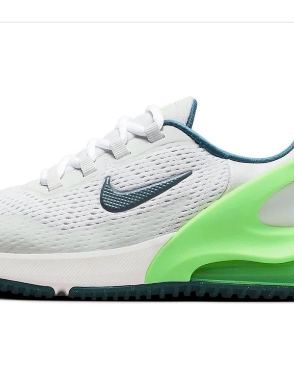 Nike Air Max 270 GO, easy on/off Kids Sneakers with Neon Green Heel Accent